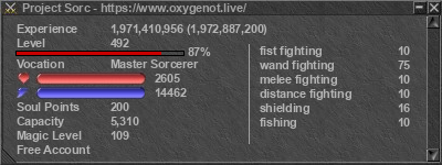 Signature for player Project Sorc