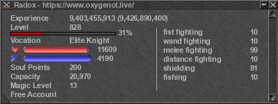 Signature for player Radox