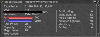 Signature for player Robbiesaurus