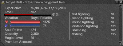 Signature for player Royal Bull