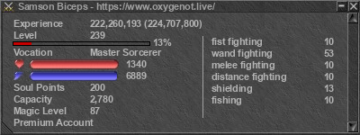 Signature for player Samson Biceps