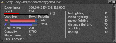 Signature for player Sexy Lady