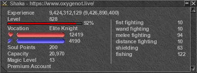 Signature for player Shaka