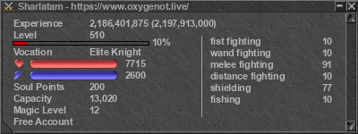 Signature for player Sharlatam