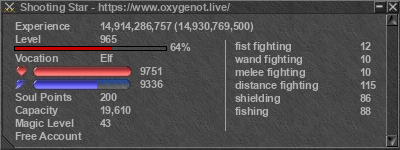 Signature for player Shooting Star