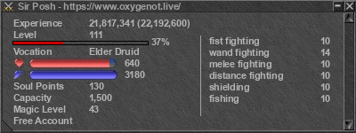 Signature for player Sir Posh