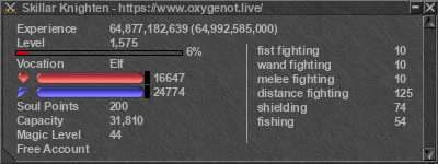 Signature for player Skillar Knighten