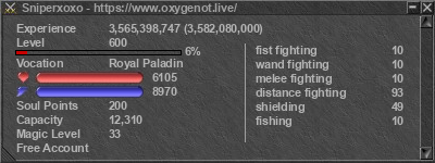 Signature for player Sniperxoxo