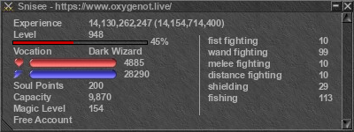 Signature for player Snisee