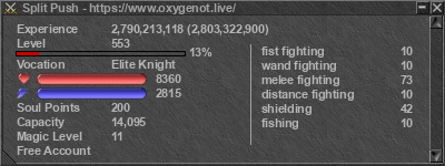 Signature for player Split Push