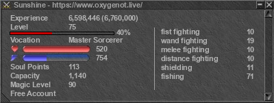 Signature for player Sunshine