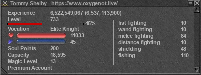 Signature for player Tommy Shelby