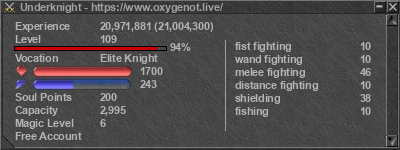 Signature for player Underknight