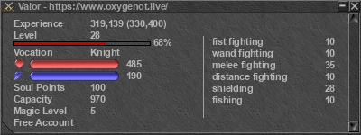 Signature for player Valor