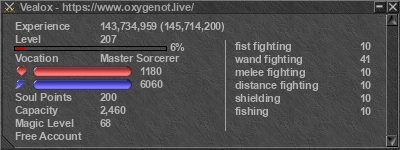 Signature for player Vealox