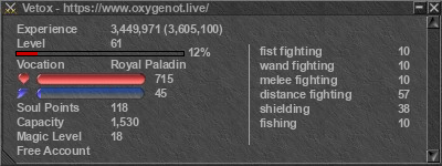 Signature for player Vetox