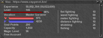 Signature for player Vixa