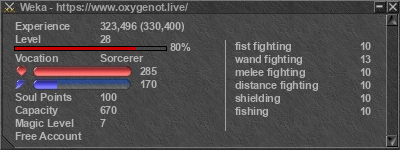 Signature for player Weka