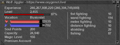 Signature for player Wolf Jiggler