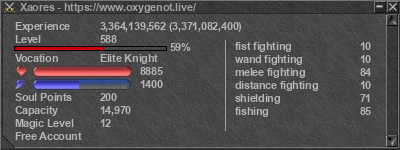 Signature for player Xaores