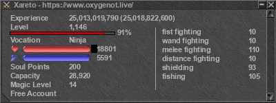 Signature for player Xareto