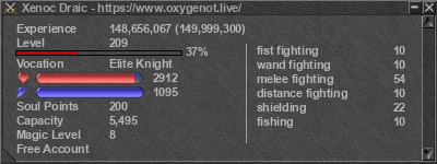Signature for player Xenoc Draic