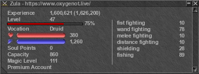 Signature for player Zula